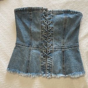 Forever 21 jean crop top
